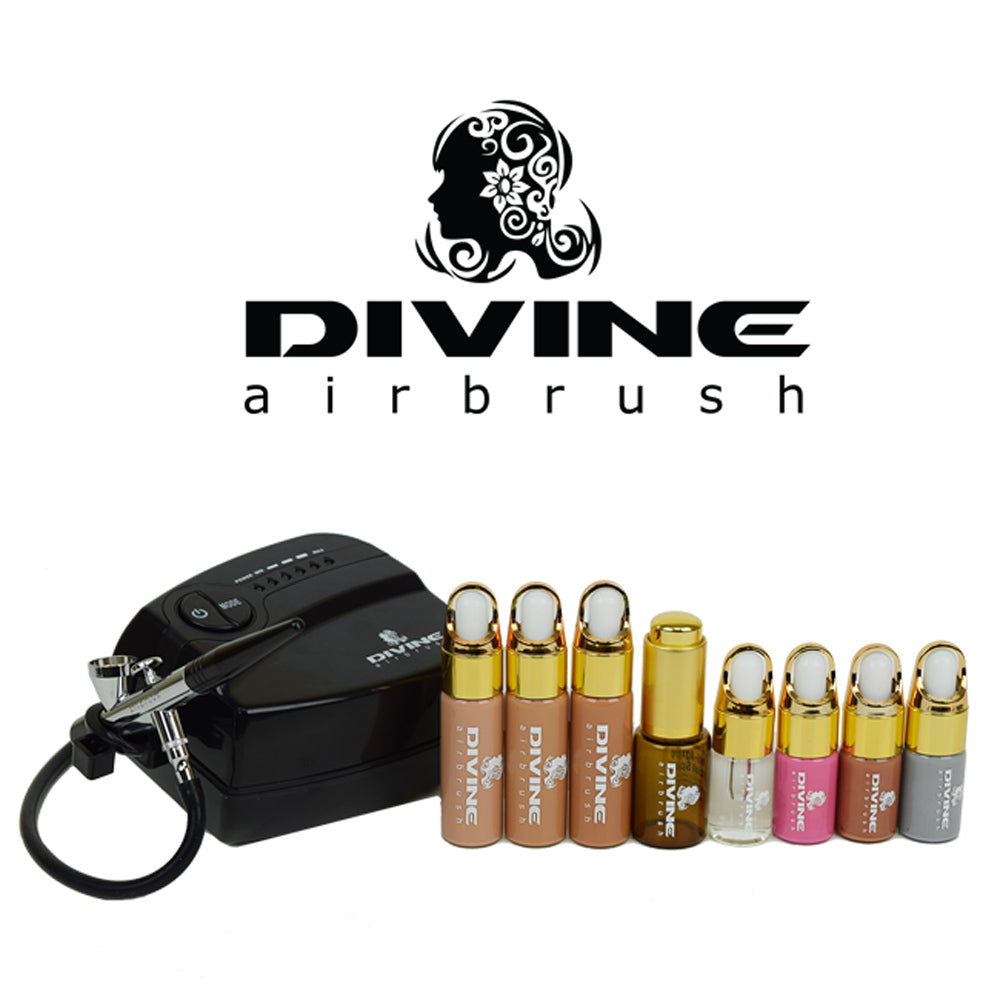 Divine Professional AirBrush Kit for Makeup TAN SKIN